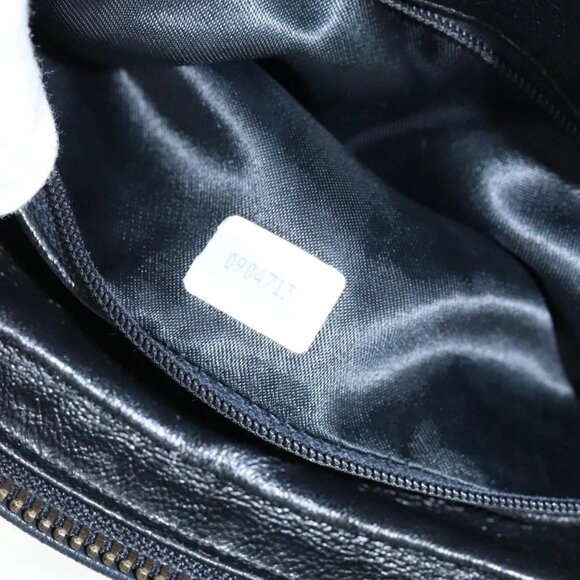 CHANEL Matelasse Chain Shoulder Bag Lamb Skin Black Gold CC Auth PP082 - Picture 12 of 16